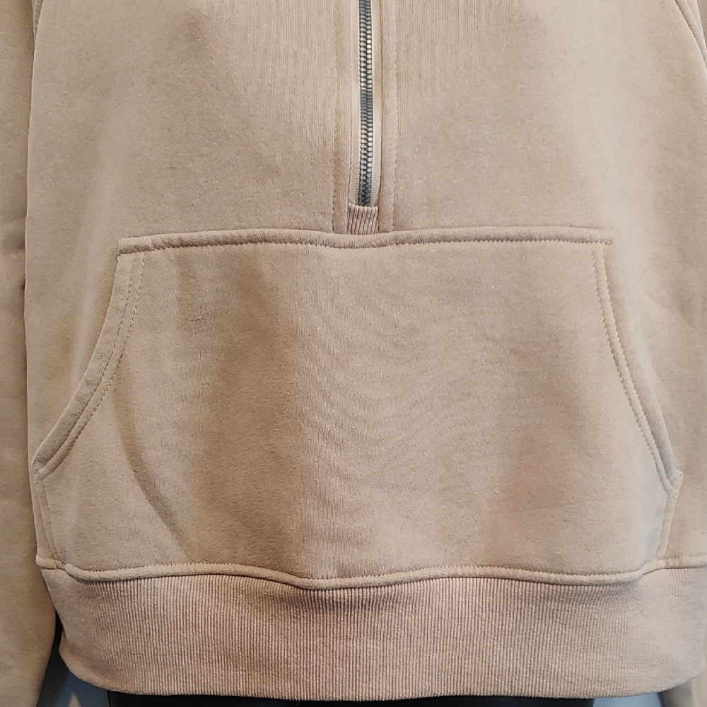 Women's Tan Half-Zip Sweater - Picture 2 of 7